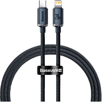 Кабель Baseus Crystal Shine Series USB-C to Lightning 20W 1.2m Black (CAJY000201)