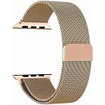 Универсальный ремешок для смарт-часов DK Milanese Loop Magnetic для Apple Watch Metallic Band 38/40/41mm Gold + адаптер