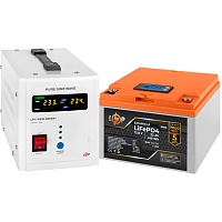 Источник бесперебойного питания (ИБП) LogicPower LPY-PSW-500VA + LiFePO4 12.8V - 32Ah BMS 30A/15A LCD (24162)