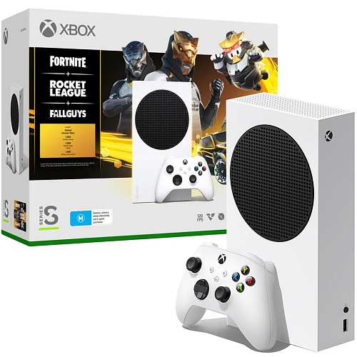 Игровая консоль Microsoft Xbox Series S 512GB White + Fortnite + Rocket League + FallGuys Bundle