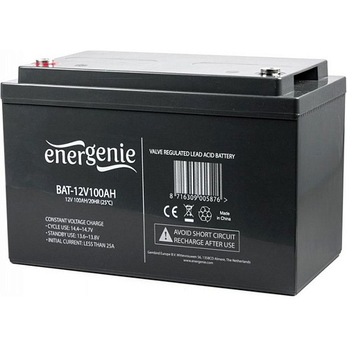 Акумулятор EnerGenie AGM 12V (12V/100Ah/1200Wh) (BAT-12V100AH) - придбати в Дніпрі, Україні: ціна, характеристики | інтернет-магазин TOUCH