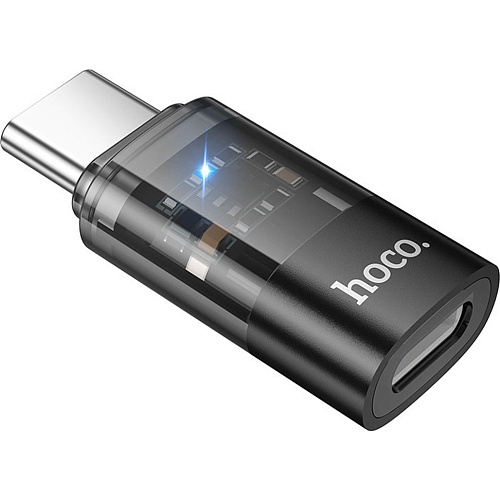 Перехідник Hoco UA36D USB-C Male to Lightning Female OTG Black - придбати в Дніпрі, Україні: ціна, характеристики | інтернет-магазин TOUCH