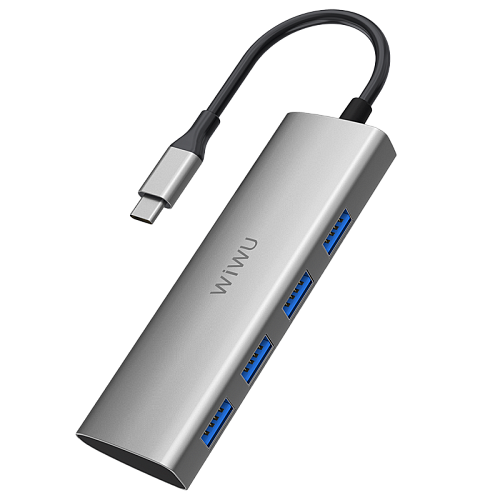 USB-хаб WiWU Alpha A440 (Gray)