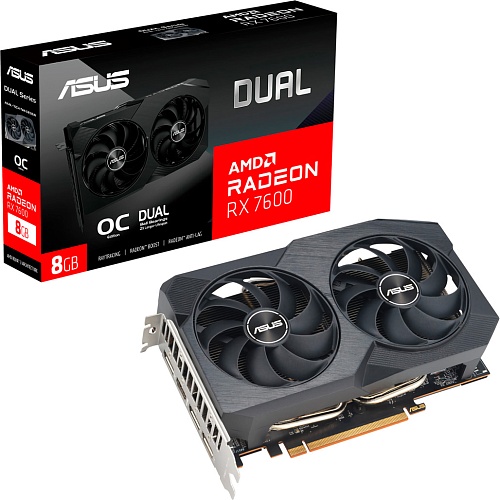 Видеокарта Asus Dual Radeon RX 7600 OC V2 8GB (90YV0IH2-M0NA00)
