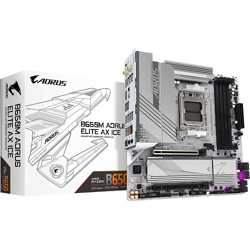 Материнська плата Gigabyte B650M AORUS Elite AX Ice - придбати в Дніпрі, Україні: ціна, характеристики | інтернет-магазин TOUCH