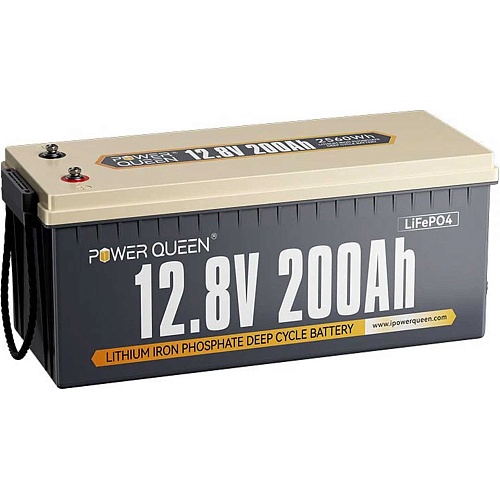 Аккумулятор Power Queen LiFePO4 12V (12.8V/200Ah/2560Wh) (P12V200-100-BASIC-8-A160)