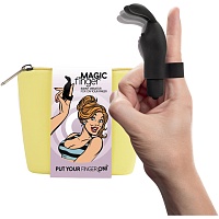 Вибратор на палец Feelztoys Magic Finger Vibrator Black (SO4436)