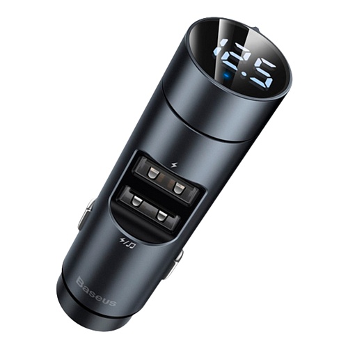 FM-трансмиттер Baseus Energy Column Car Wireless MP3 Charger Dark grey (CCNLZ-0G)