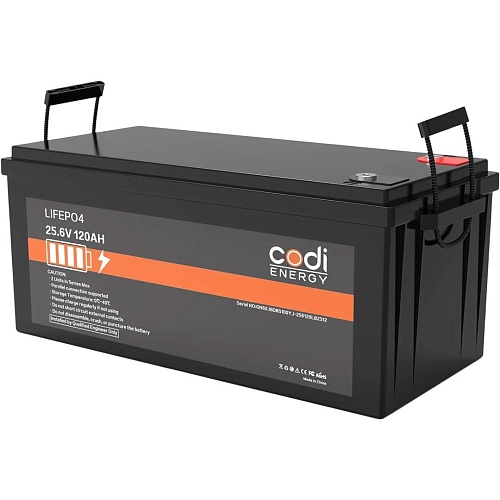 Аккумулятор Codi Energy LiFePO4 24V (25.6V/120Ah/3072Wh) (CE-25.6V/120A) 