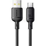 Кабель Baseus Silky Series USB-A to USB-C 100W 1m Black (P10377703113-00)
