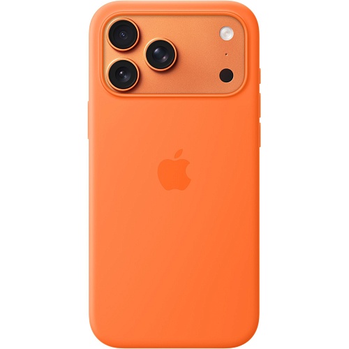 Чехол Silicone Case with Button, Animation & MagSafe для Apple iPhone 17 Pro Max Orange AAA Чехол Silicone Case with Button, Animation & MagSafe для Apple iPhone 17 Pro Max Orange AAA
