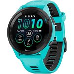 Смарт-часы Garmin Forerunner 265 Black Bezel with Aqua Case and Aqua/Black Silicone Band (010-02810-02)
