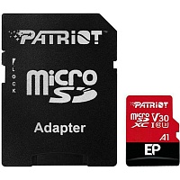 Карта памяти Patriot microSDXC EP 1TB UHS-I U3 V30 A1 Class 10 + SD адаптер (PEF1TBEP31MCX)