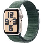 Смарт-часы Apple Watch SE 2 GPS 44mm Starlight Aluminium Case with Lake Green Sport Loop 2024 (MXEW3)
