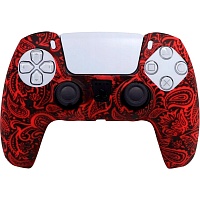 Чехол на геймпад Silicone Case для Sony DualSense Red Ornament Чехол на геймпад Silicone Case для Sony DualSense Red Ornament