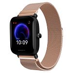 Універсальний ремінець Milanese Design Band для Xiaomi Amazfit Bip 20mm Rose Gold