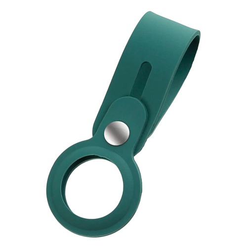 Чехол ArmorStandart Silicone Loop with Button для Apple AirTag (Dark Green)