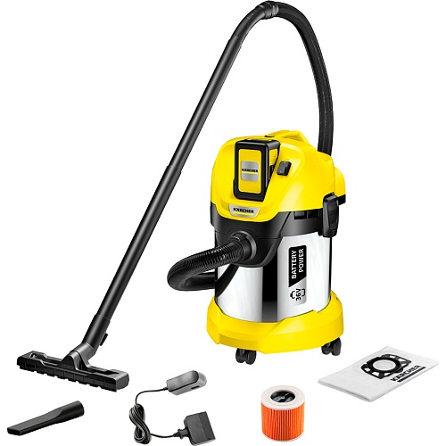 Пилосос промисловий Karcher WD 3 Battery Premium (1.629-951.0) - придбати в Дніпрі, Україні: ціна, характеристики | інтернет-магазин TOUCH