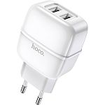 Мережевий зарядний пристрій Hoco C77A Highway Double USB 2.4A White (723475)