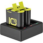 Зарядное устройство Telesin 3 Slots Battery Charger + 2 аккумулятора для HERO 9/10 (GP-BTR-903)