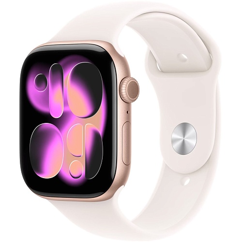 Смарт-часы Apple Watch Series 11 GPS 42mm Rose Gold Aluminum Case with Light Blush Sport Band S/M (MEU04)