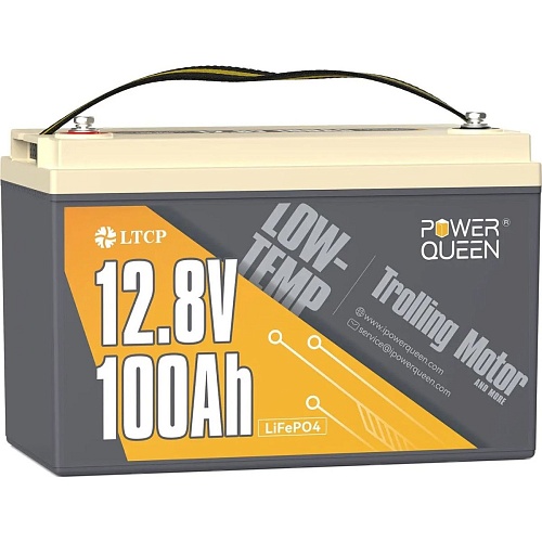 Акумулятор Power Queen Low-Temp LiFePO4 12V (12.8V/100Ah/1280Wh) (BMS 100A/100A) - придбати в Дніпрі, Україні: ціна, характеристики | інтернет-магазин TOUCH Акумулятор Power Queen Low-Temp LiFePO4 12V (12.8V/100Ah/1280Wh) (BMS 100A/100A) - придбати в Дніпрі, Україні: ціна, характеристики | інтернет-магазин TOUCH