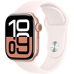 Смарт-часы Apple Watch Series 10 GPS 42mm Rose Gold Aluminum Case with Light Blush Sport Band M/L (MWWJ3)