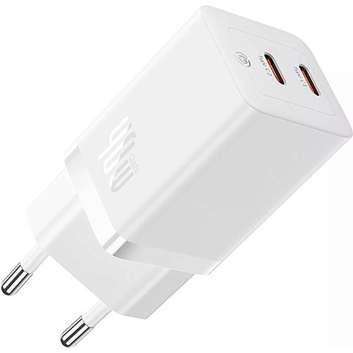 Сетевое зарядное устройство Baseus GaN5 Pro 40W 2xUSB-C White (CCGP180102)