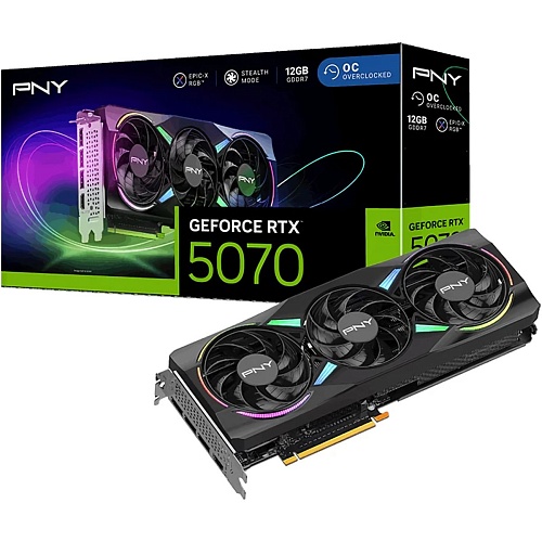 Відеокарта PNY GeForce RTX 5070 ARGB OC 12GB (VCG507012TFXXPB1-O) EU - придбати в Дніпрі, Україні: ціна, характеристики | інтернет-магазин TOUCH