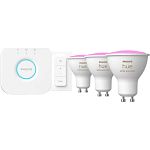Стартовий комплект Philips Hue GU10 White and Color 350лм 3 шт + Hue Bridge + Dimmer Switch (8719514340107)
