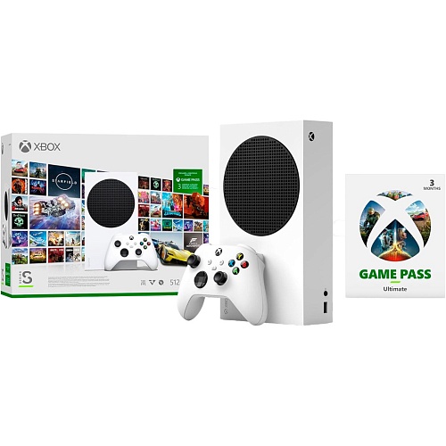 Игровая консоль Microsoft Xbox Series S Starter Bundle 512GB White + Game Pass Ultimate 3 Month
