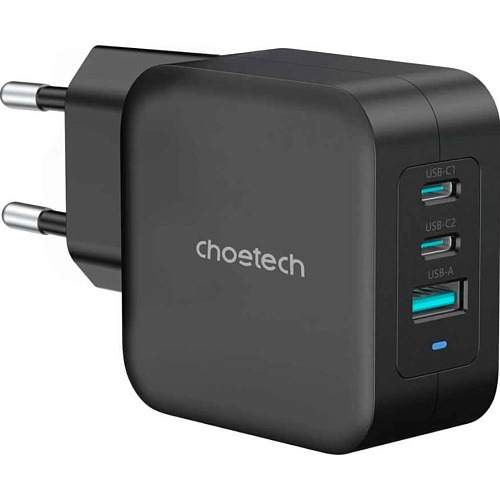 Мережевий зарядний пристрій Choetech GaN Wall Charger 100W Black (PD8005-V2-EU-BK) - придбати в Дніпрі, Україні: ціна, характеристики | інтернет-магазин TOUCH