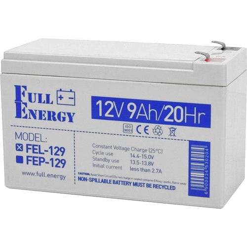 Аккумулятор Full Energy GEL 12V (12V/9Ah/108Wh) (FEL-129)