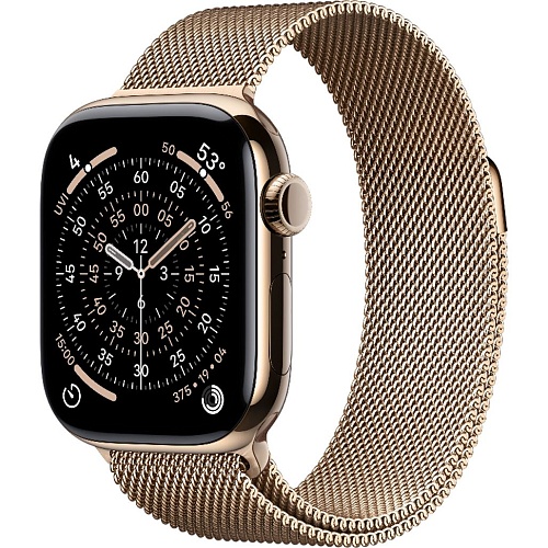 Смарт-часы Apple Watch Series 11 GPS + Cellular 42mm Gold Titanium Case with Gold Milanese Loop (MF8Y4)