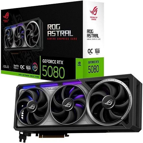 Відеокарта Asus ROG Astral GeForce RTX 5080 OC 16GB (ROG-ASTRAL-RTX5080-O16G-GAMING) UA - придбати в Дніпрі, Україні: ціна, характеристики | інтернет-магазин TOUCH