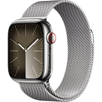 Смарт-годинник Apple Watch Series 9 GPS + Cellular 41mm Silver Stainless Steel with Silver Milanese Loop (MRJ43) - придбати в Дніпрі, Україні: ціна, характеристики | інтернет-магазин TOUCH