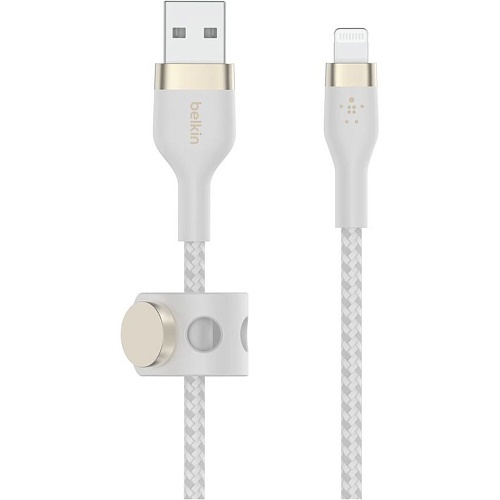 Кабель Belkin Boost Up Charge Pro Flex USB-A to Lightning 1m White (CAA010BT1MWH)