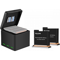 Зарядное устройство Telesin + 2 аккумулятора для OSMO Action (OS-BNC-001) Зарядное устройство Telesin + 2 аккумулятора для OSMO Action (OS-BNC-001)