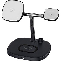 Беспроводное зарядное устройство Choetech Magnetic Wireless Charger 4-in-1 Black (T583-F)