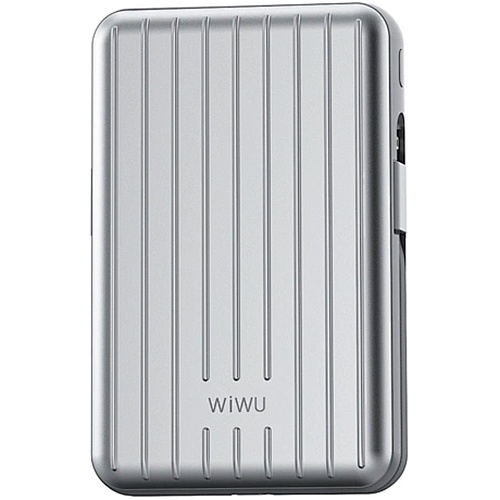 Внешний аккумулятор WiWU PP04 Trunk Series Magnetic Wireless 20000mAh 22.5W Silver (6936686410847)