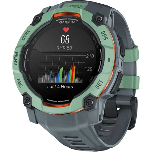Смарт-часы Garmin Instinct 3 AMOLED 50mm Neo Tropic with Twilight Band (010-03020-01)