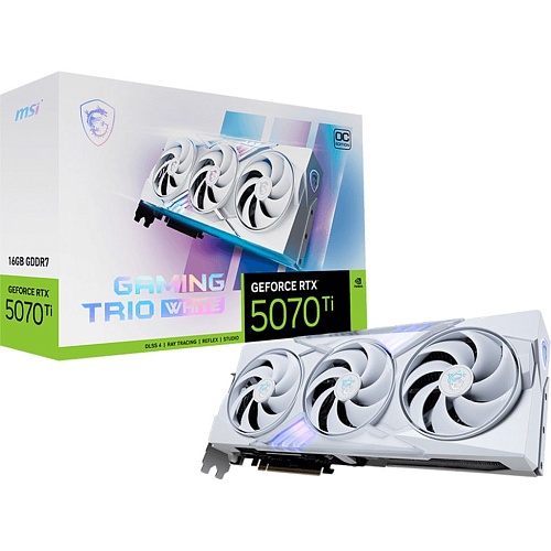Видеокарта MSI GeForce RTX 5070 Ti 16G Gaming Trio OC White (912-V531-057) UA Видеокарта MSI GeForce RTX 5070 Ti 16G Gaming Trio OC White (912-V531-057) UA