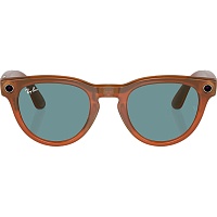 Смарт-очки Ray-Ban Meta Headliner Shiny Caramel Transparent Frame/Teal Blue Lenses (RW4009 670680 50-23) Смарт-очки Ray-Ban Meta Headliner Shiny Caramel Transparent Frame/Teal Blue Lenses (RW4009 670680 50-23)