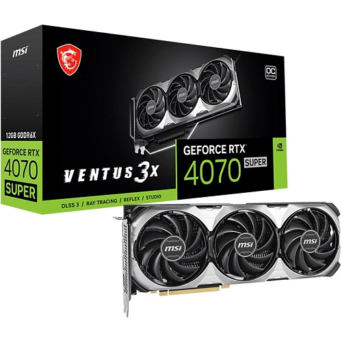 Видеокарта MSI GeForce RTX 4070 SUPER 12G VENTUS 3X OC (912-V513-839) EU