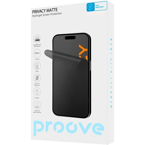 Гидрогелевая защитная пленка Proove Hydrogel Screen Protection PRIVACY Size S Matte (GGPC22001110)