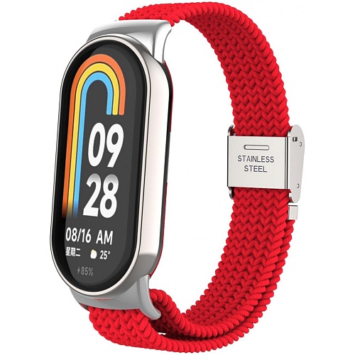 Ремешок ArmorStandart Braided Solo Loop для Xiaomi Smart Band 8 / 9 / 10 Red (ARM69927)