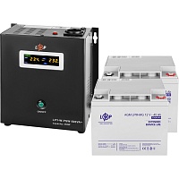 Источник бесперебойного питания (ИБП) LogicPower LPY-W-PSW-500VA + АКБ LPM-MG 12V - 2 х 45 Ah (23189)