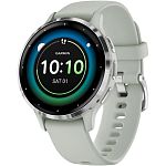 Смарт-годинник Garmin Venu 3S Silver Stainless Steel Bezel with Sage Gray Case and Silicone Band (010-02785-01/51)