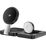 Беспроводное зарядное устройство WiWU Wi-W028 3in1 Wireless Charger with MagSafe Black