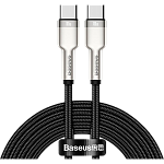 Кабель Baseus Cafule Metal USB-C to USB-C 100W 2m Black (CATJK-D01)